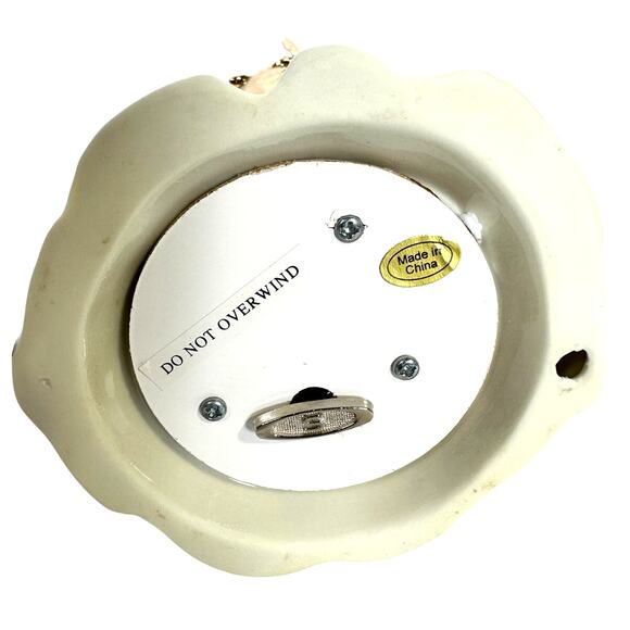 Dillard's Trimmings Vintage 10" Ceramic Musical Christmas Angel Ivory Gold-NEW! - Picture 7 of 7